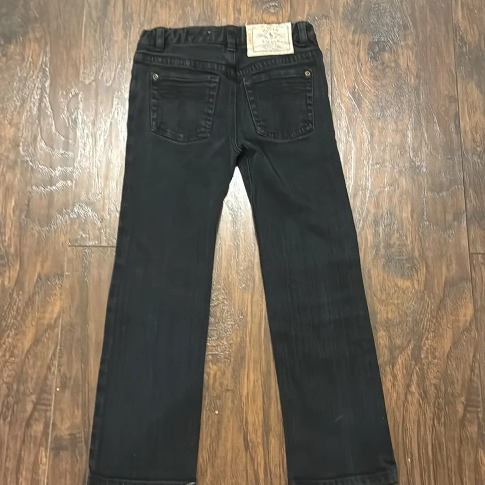Ralph Lauren Kids Size 6 Black Jeans With Elastic to adjust waist 22x20